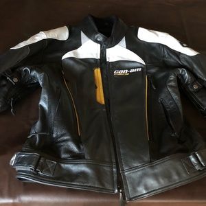 Can Am leather motorcycle jacket